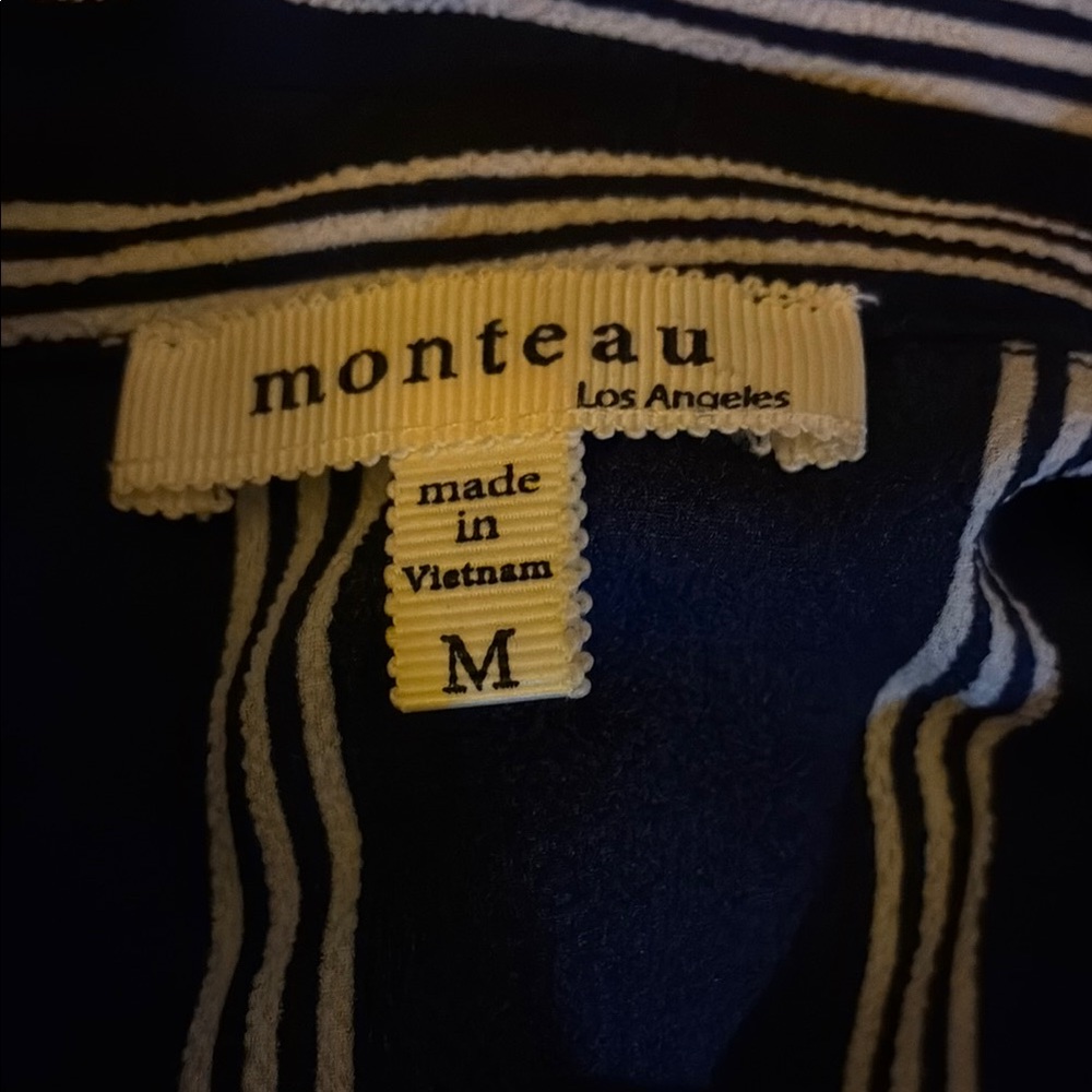 Monteau Striped Button-Up Shirt Dress - Picture 2 of 11